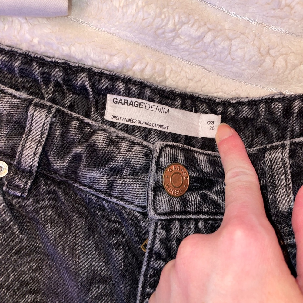 Garage Denim Black 90s Straight Jeans